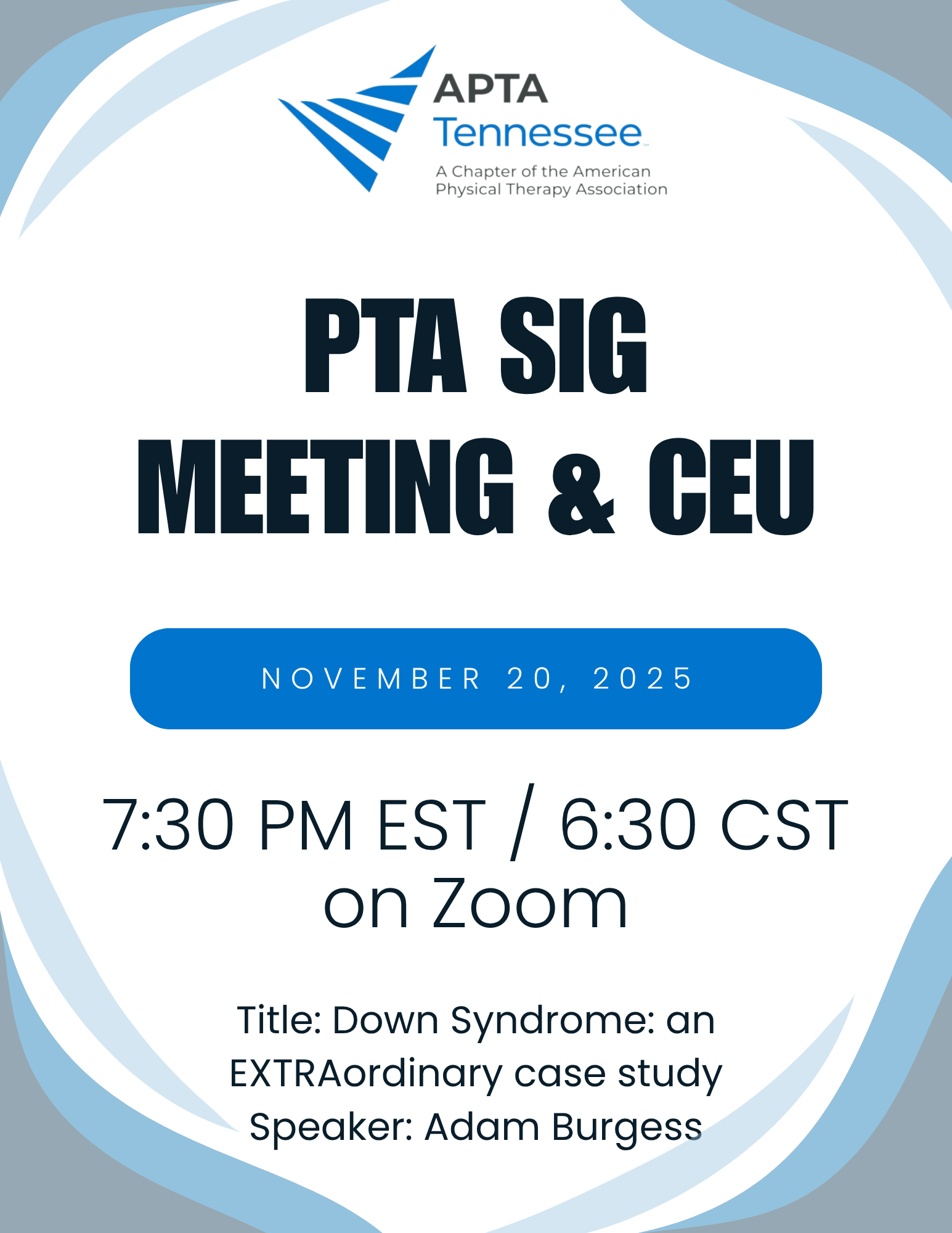 Apta Tn Pta Sig November Business Meeting Ceu Apta Tennessee