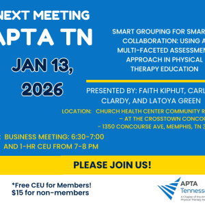 APTA TN Memphis District Meeting & CEU January